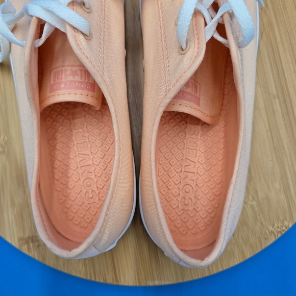 Converse All Star Lightweight Low Top Sneakers Peach Canvas Shoes Womens 8.5 NEW - Picture 8 of 9